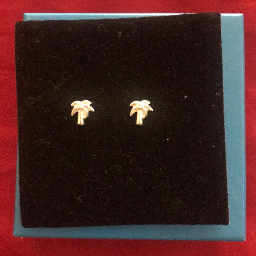 Sterling silver palm tree earrings